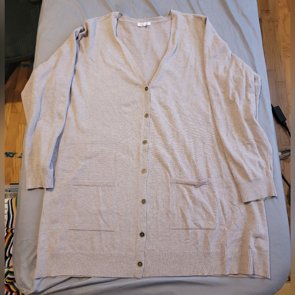 Boyfriend Cardigan-Tan XXL